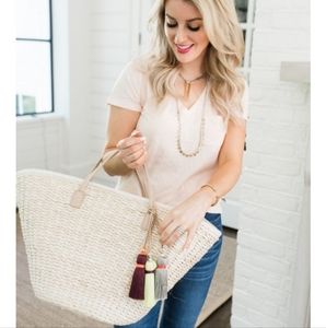 India Hicks Riviera Basket Rapeseed Bag